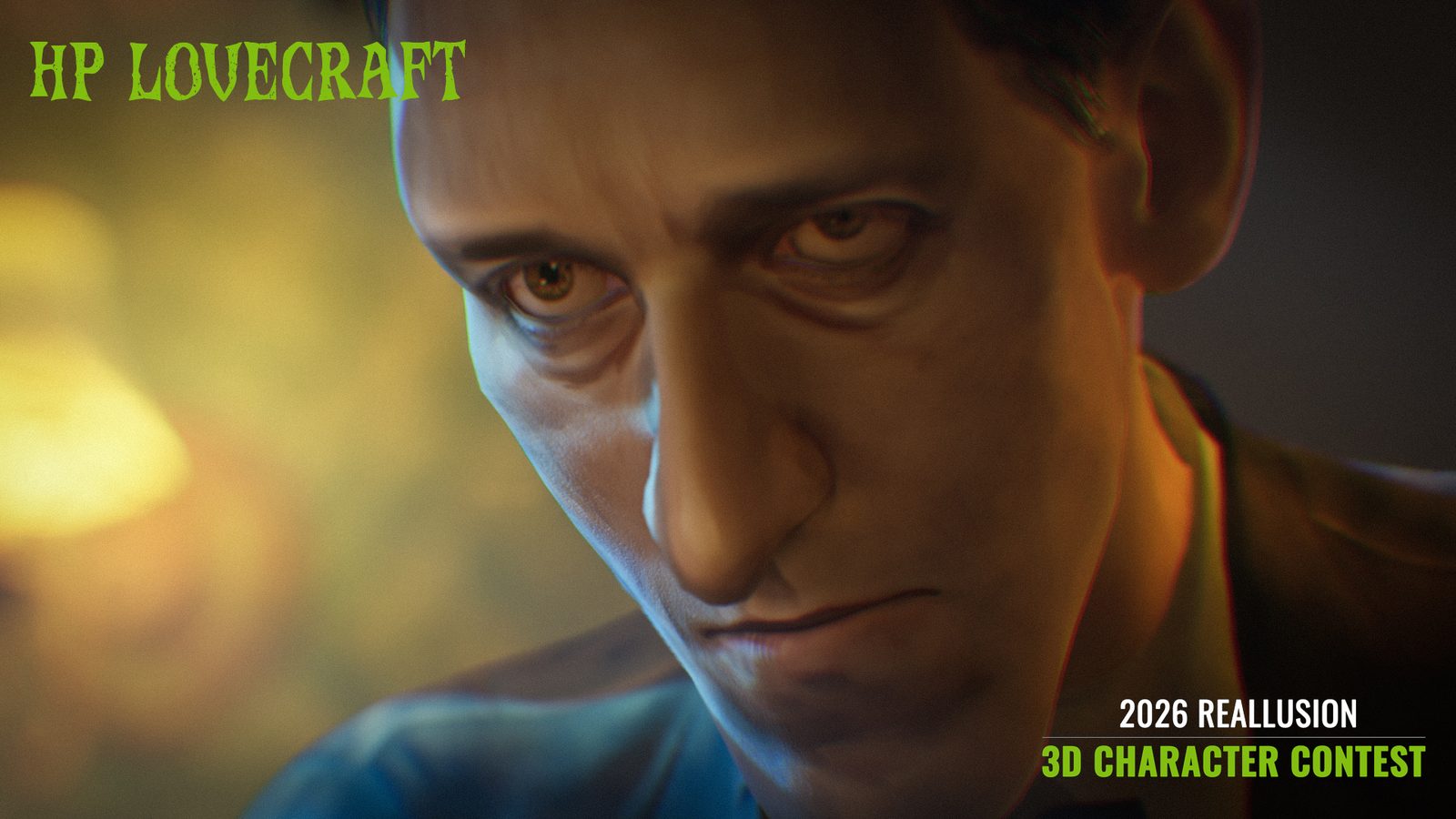 HP Lovecraft, animation pour le 2026 Reallusion 3D Character Contest